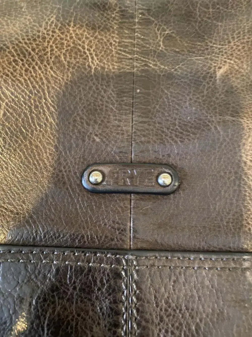 Frye Messenger Bag Mens Large Brown Leather Flap Crossbody Adjustable Strap